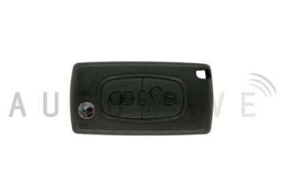 Picture of Peugeot/Citroen/Fiat 2 Button Flip Remote HU83 ASK