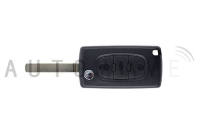 Picture of Peugeot/Citroen 3 Button Flip Remote HU83 FSK