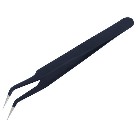 Picture of Precision Anti-Static Soldering Tweezers - Curved Tip