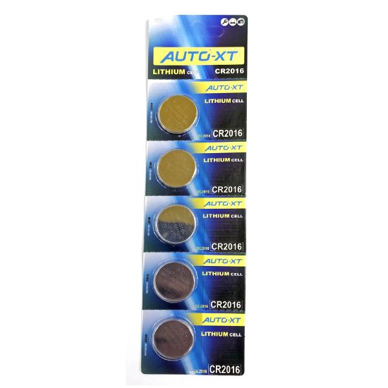 Picture of Auto-XT CR2016 Lithium Cell Battery Card of 5